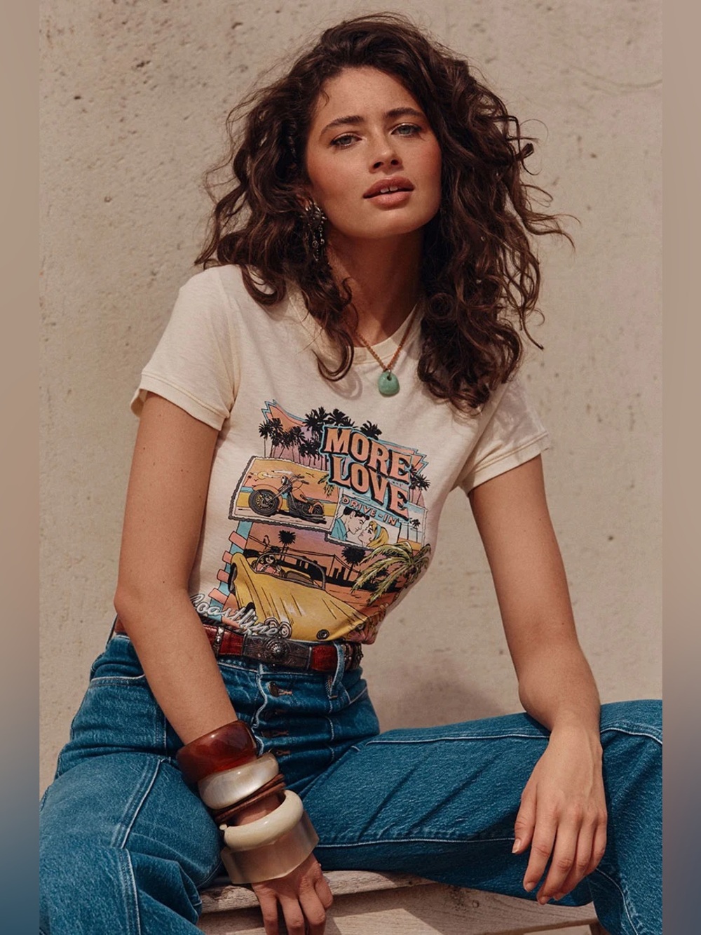 SPELL Coastline Cruisin' Shrunken T-shirt. Size Small. Iconic Biker Spell Tee.